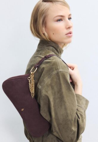 100% Leather Moon Crossbody Bag