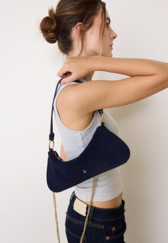 100% Leather Moon Crossbody Bag
