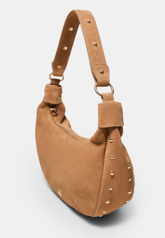 100% Leather Studded Shoulder Bag