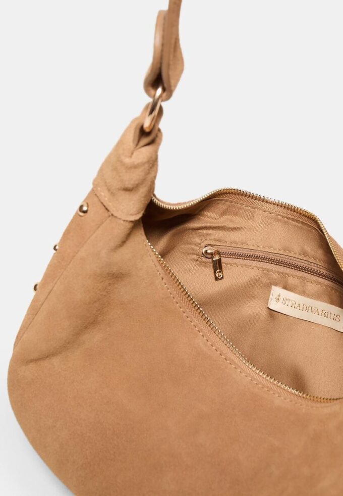 100% Leather Studded Shoulder Bag