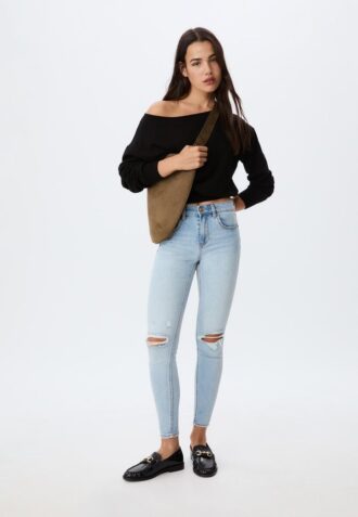 1420 Low-Waist Skinny Jeans