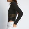Asymmetric Bodysuit with Sheer Details Asymmetric Bodysuit with Sheer Details