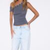 Asymmetric Button T-Shirt Asymmetric Button T-Shirt