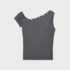 Asymmetric Button T-Shirt Asymmetric Button T-Shirt