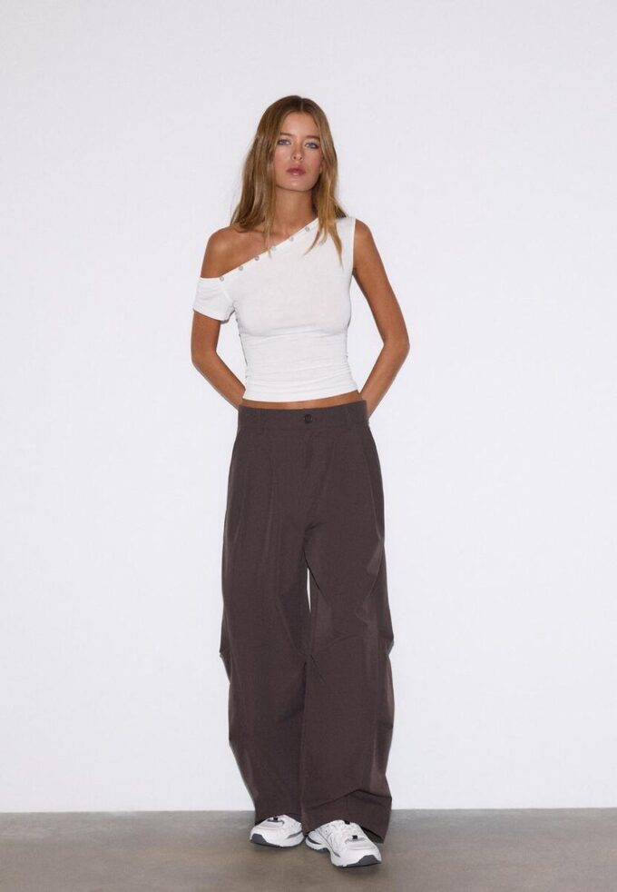 Asymmetric Button T-Shirt Asymmetric Button T-Shirt