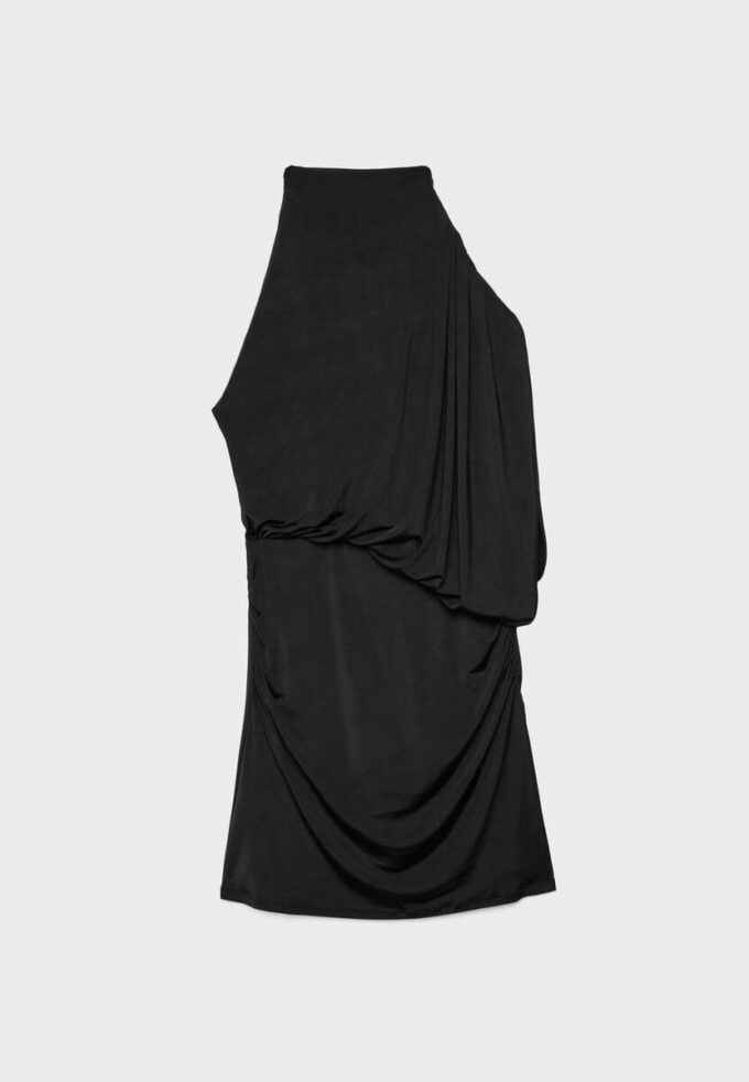 Asymmetric Draped Short Dress Asymmetric Draped Short Dress
