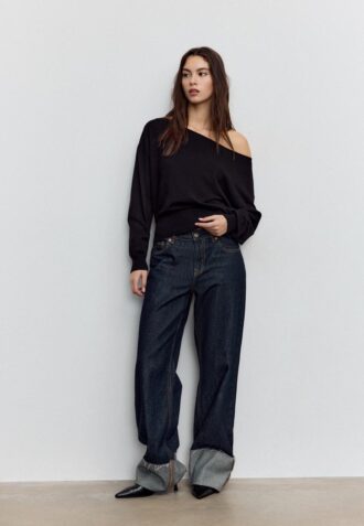 Asymmetric Knit Sweater