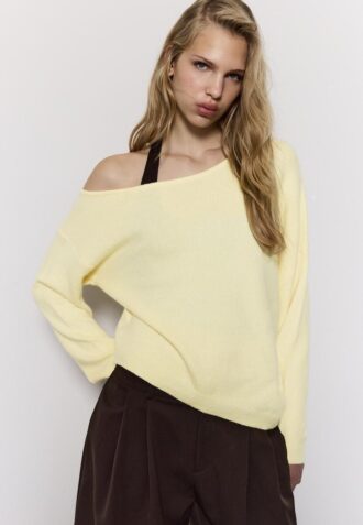 Asymmetric Knit Sweater