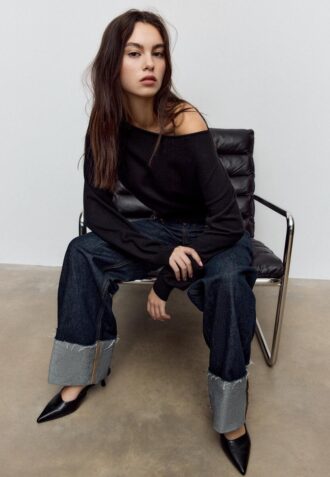 Asymmetric Knit Sweater