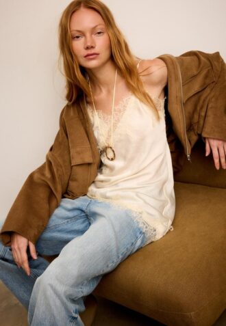 Asymmetric Lace Camisole Top