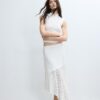 Asymmetric Lace Midi Skirt Asymmetric Lace Midi Skirt