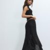 Asymmetric Lace Midi Skirt