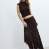 Asymmetric Lace Midi Skirt Asymmetric Lace Midi Skirt