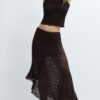 Asymmetric Lace Midi Skirt Asymmetric Lace Midi Skirt