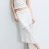 Asymmetric Lace Midi Skirt Asymmetric Lace Midi Skirt