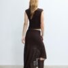 Asymmetric Lace Midi Skirt Asymmetric Lace Midi Skirt
