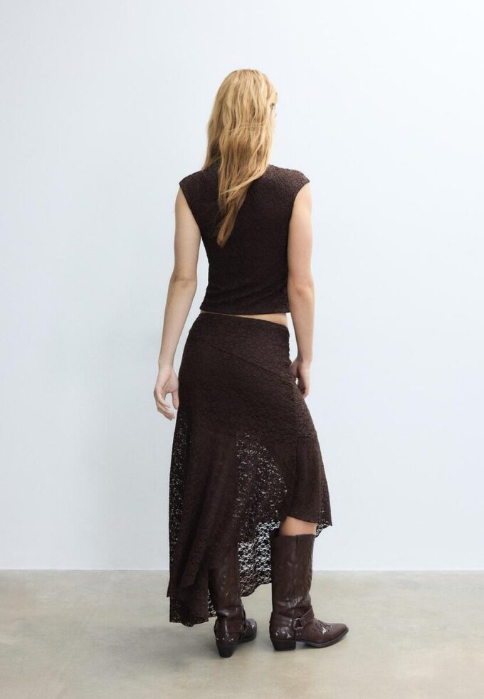 Asymmetric Lace Midi Skirt Asymmetric Lace Midi Skirt