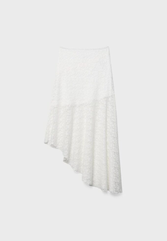 Asymmetric Lace Midi Skirt Asymmetric Lace Midi Skirt