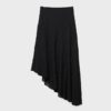 Asymmetric Lace Midi Skirt