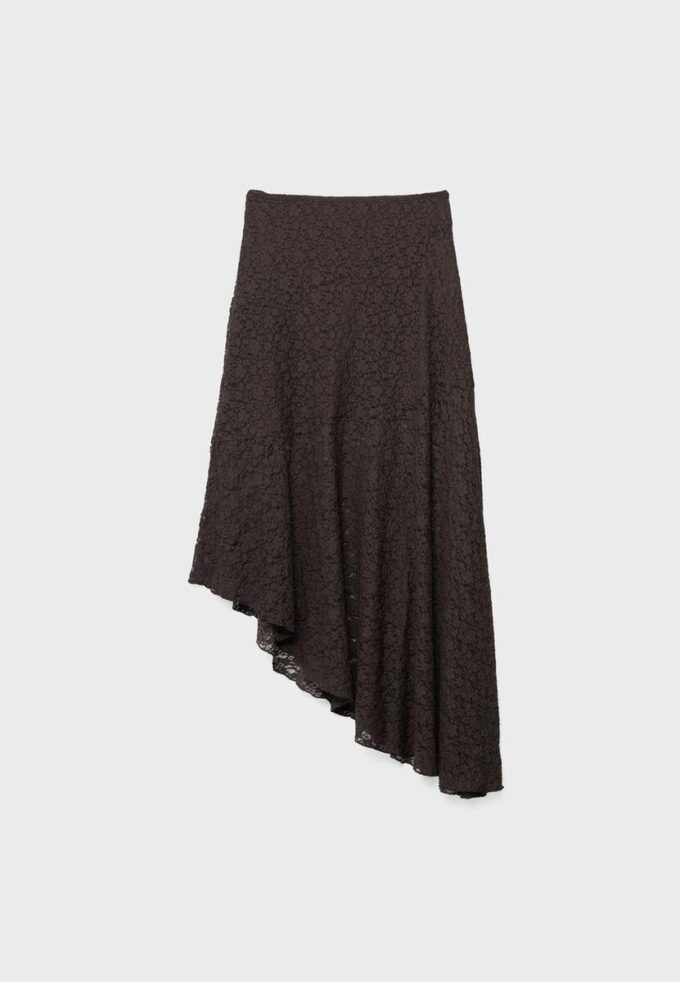 Asymmetric Lace Midi Skirt Asymmetric Lace Midi Skirt