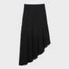 Asymmetric Lace Midi Skirt