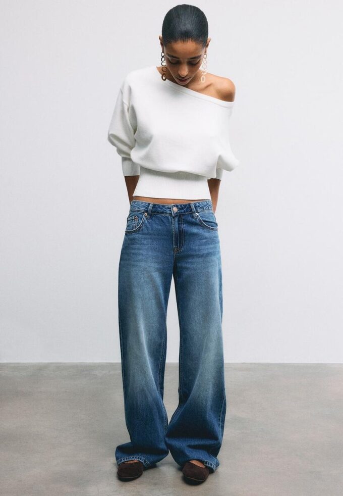 Asymmetric Ribbed Hem Knit Sweater Asymmetric Ribbed Hem Knit Sweater