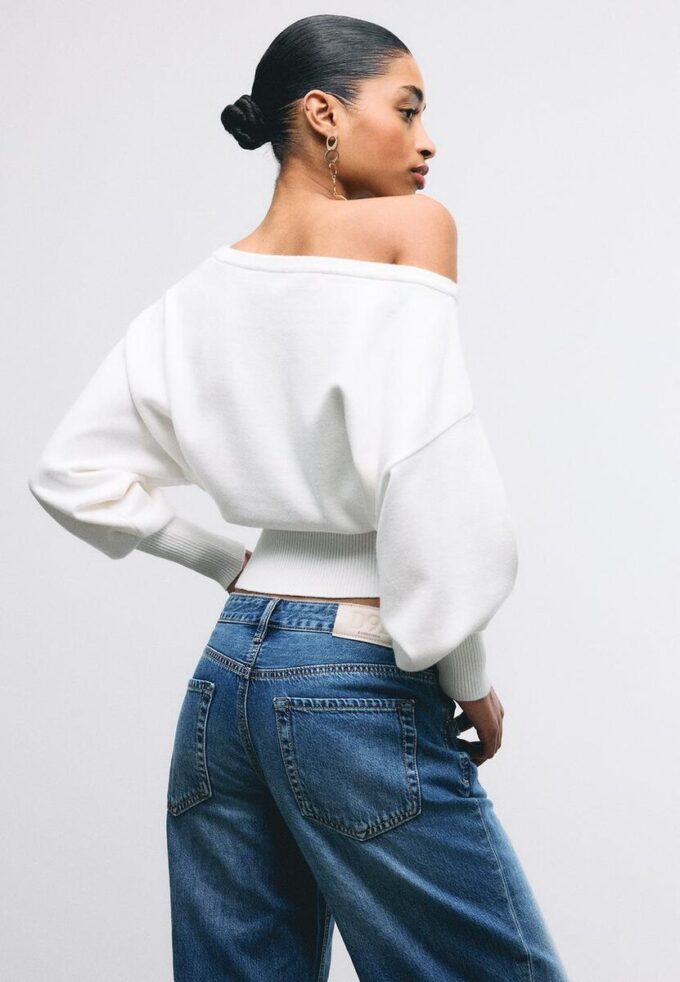 Asymmetric Ribbed Hem Knit Sweater Asymmetric Ribbed Hem Knit Sweater