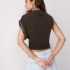 Asymmetric Stud-Detail Sleeveless Top