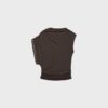 Asymmetric Stud-Detail Sleeveless Top