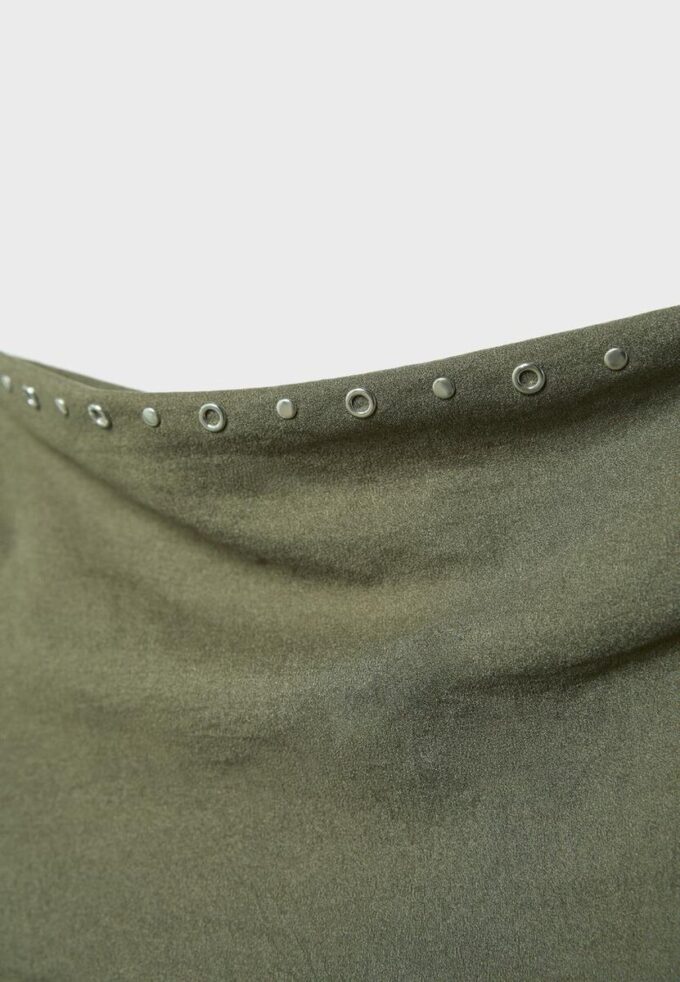 Asymmetric Stud Mini Dress
