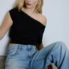 Asymmetric Stud T-Shirt