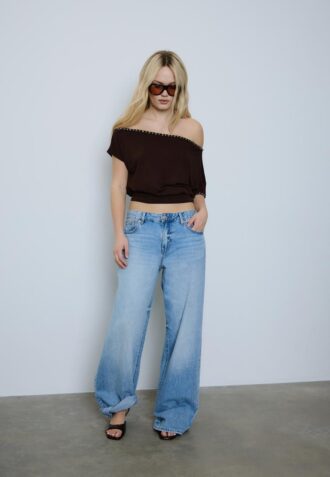 Asymmetric Stud T-Shirt