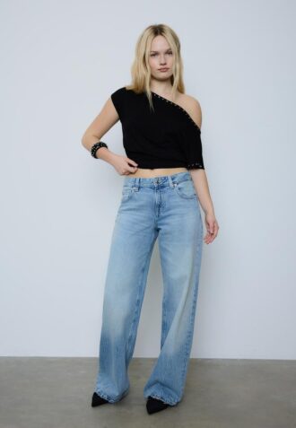 Asymmetric Stud T-Shirt