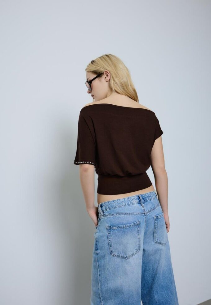 Asymmetric Stud T-Shirt