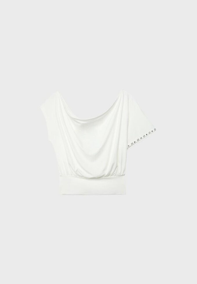 Asymmetric Stud T-Shirt