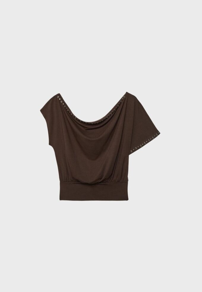 Asymmetric Stud T-Shirt