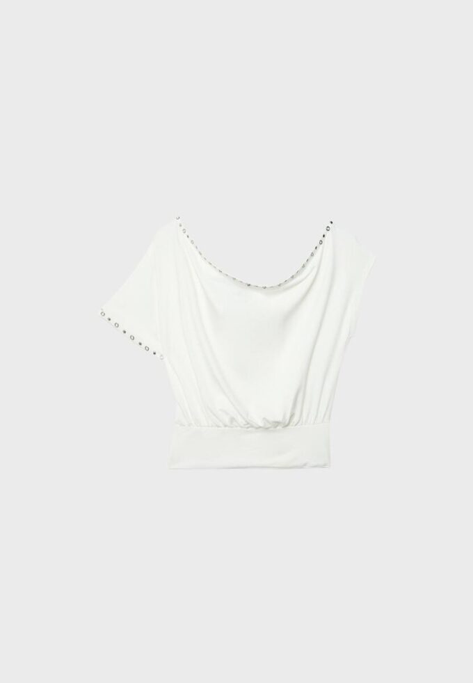 Asymmetric Stud T-Shirt