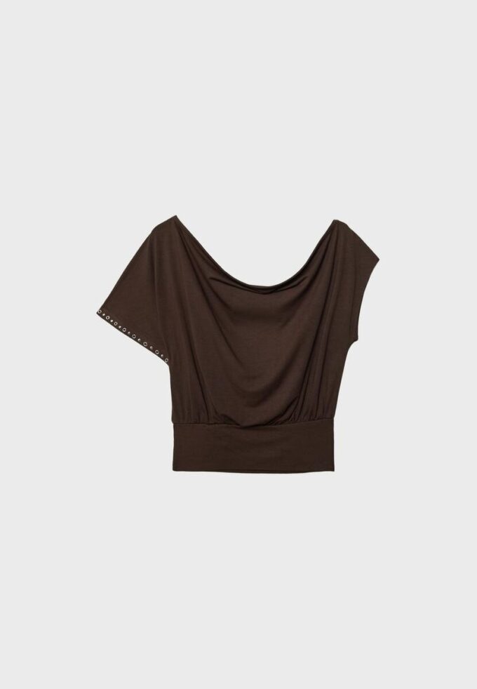 Asymmetric Stud T-Shirt