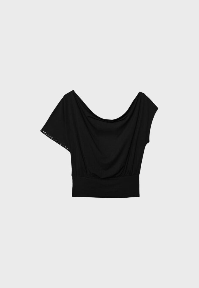 Asymmetric Stud T-Shirt