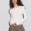Asymmetric T-Shirt with Eyelets Asymmetric T-Shirt with Eyelets