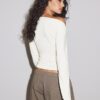 Asymmetric T-Shirt with Eyelets Asymmetric T-Shirt with Eyelets