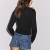 Asymmetric T-Shirt with Eyelets Asymmetric T-Shirt with Eyelets