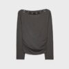 Asymmetric T-Shirt with Eyelets Asymmetric T-Shirt with Eyelets