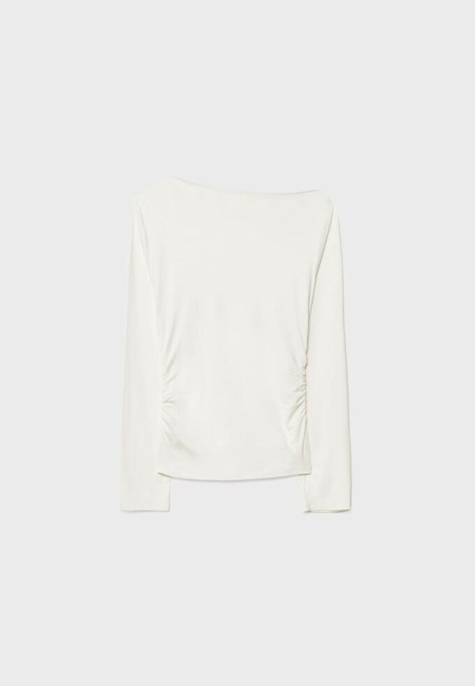 Asymmetric T-Shirt with Eyelets Asymmetric T-Shirt with Eyelets