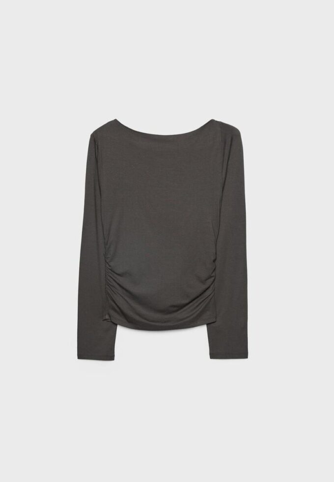 Asymmetric T-Shirt with Eyelets Asymmetric T-Shirt with Eyelets