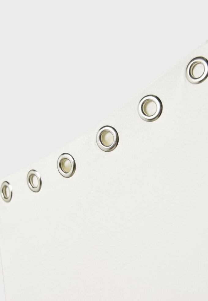 Asymmetric T-Shirt with Eyelets Asymmetric T-Shirt with Eyelets