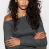 Asymmetric T-Shirt with Gathered Detail Asymmetric T-Shirt with Gathered Detail