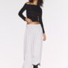 Asymmetric T-Shirt with Gathered Detail Asymmetric T-Shirt with Gathered Detail