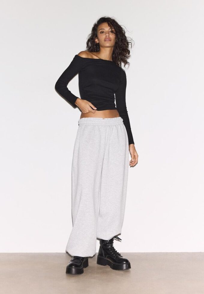 Asymmetric T-Shirt with Gathered Detail Asymmetric T-Shirt with Gathered Detail