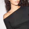 Asymmetric T-Shirt with Gathered Detail Asymmetric T-Shirt with Gathered Detail